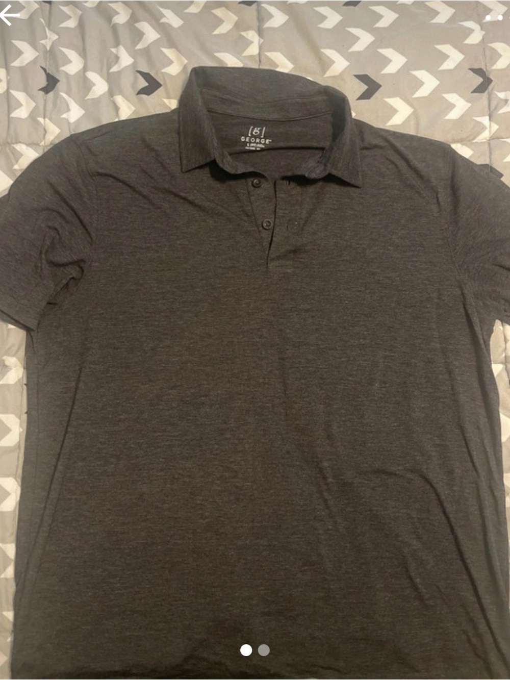 George Men's Heather Charcoal Polo Shirt